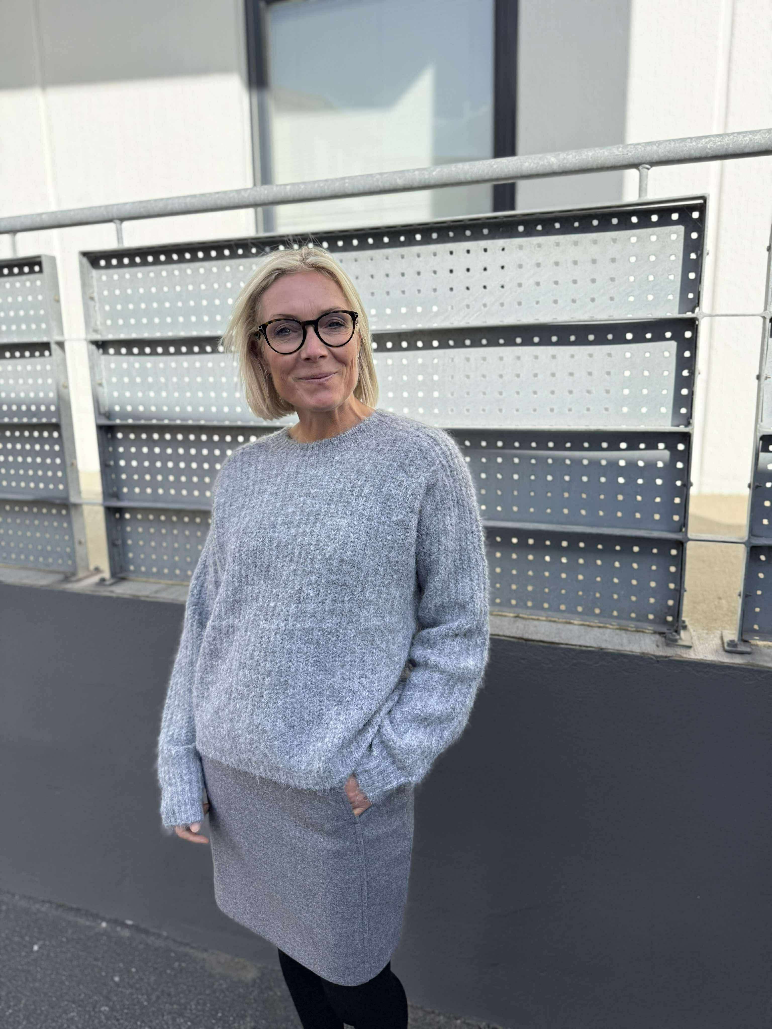 PCCLEO Pullover - Medium Grey Melange